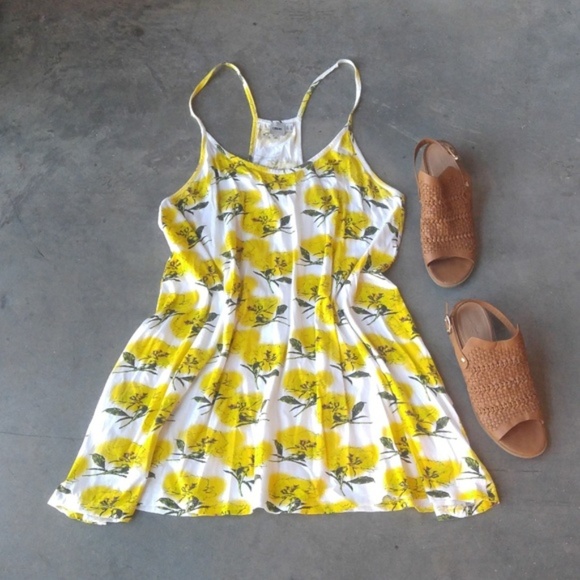 ASOS Other - ASOS Yellow Floral Mini Dress or Swim Cover Up 14